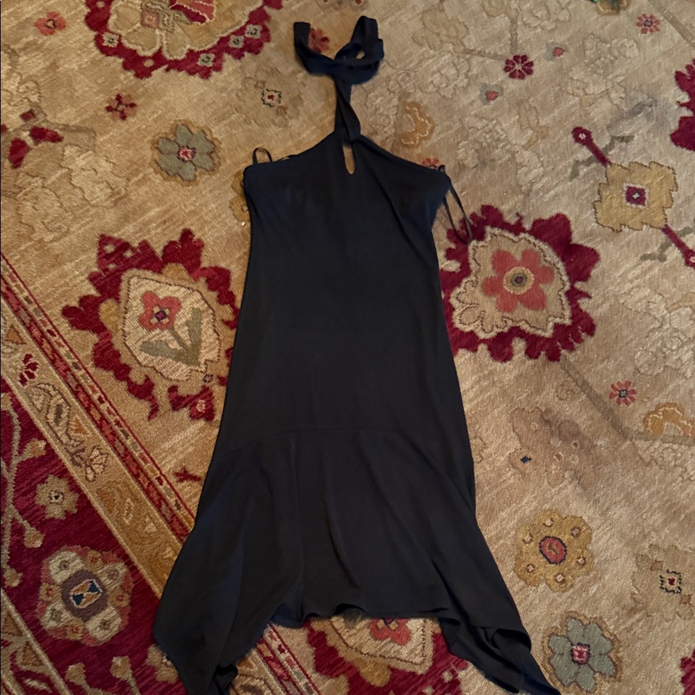 BCBGMaxAzria Black Halter Mini Dress